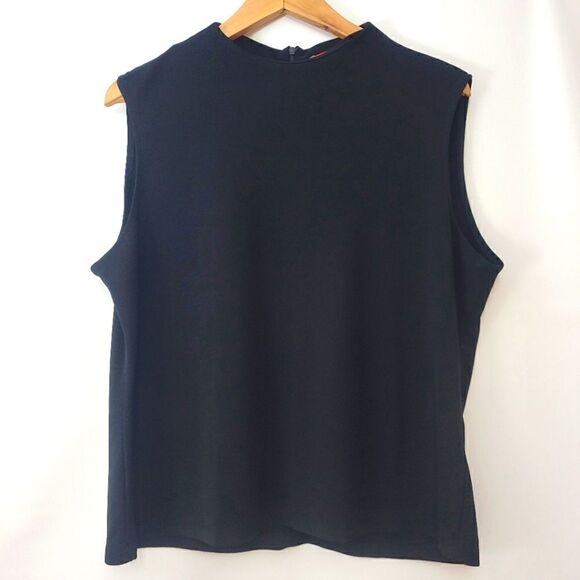 Anne Klein Black Slinky Sleeveless Top - Picture 1 of 10